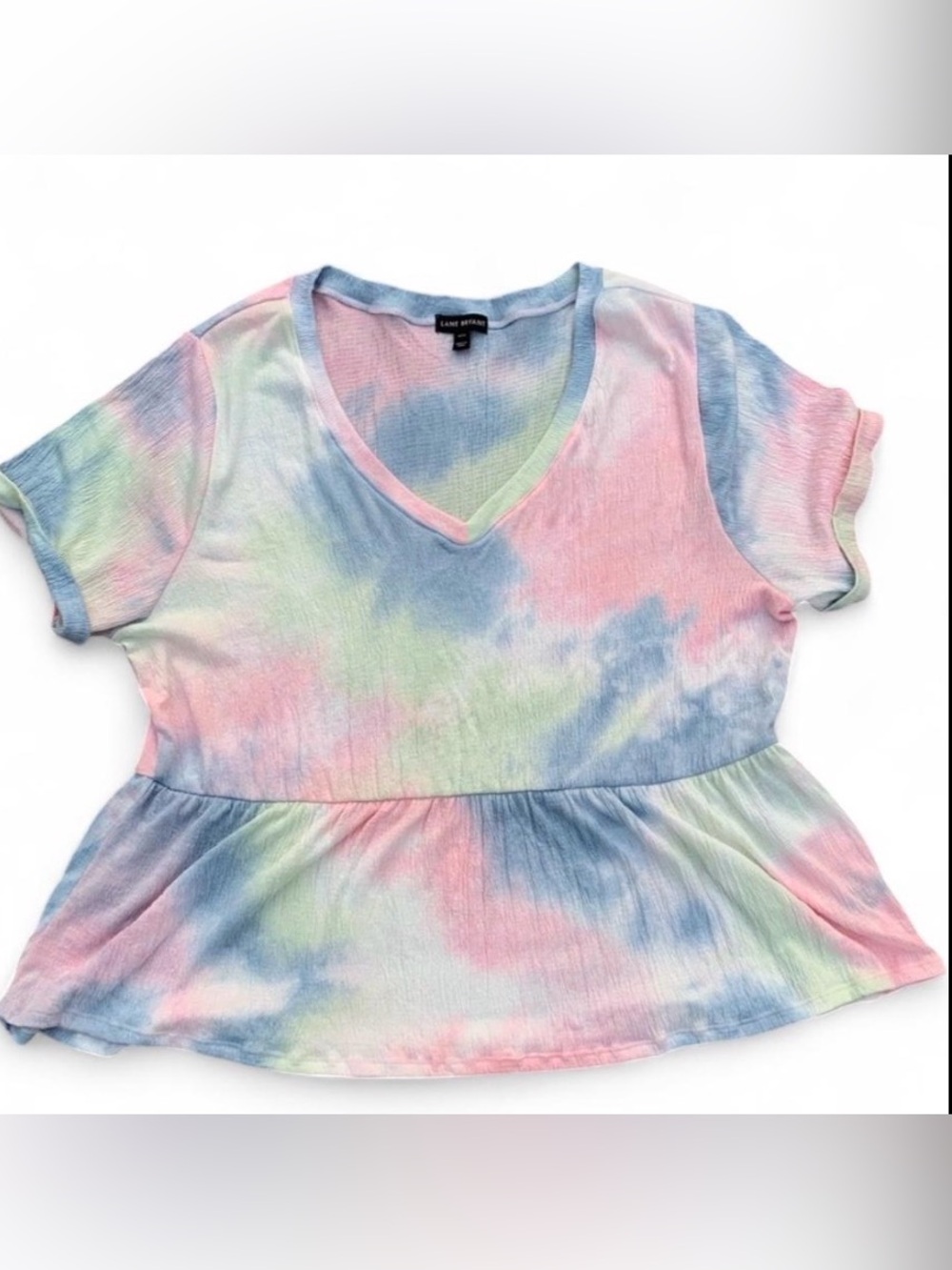 Soft Girl Babydoll Pastel Tie-Dye Short Sleeve Shirt